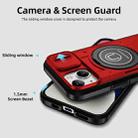 For iPhone 14 Sliding Camshield TPU Hybrid PC Magnetic Holder Phone Case(Red) - 3