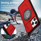 For iPhone 14 Pro Max Sliding Camshield TPU Hybrid PC Magnetic Holder Phone Case(Red) - 2