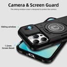 For iPhone 13 Pro Max Sliding Camshield TPU Hybrid PC Magnetic Holder Phone Case(Black) - 3