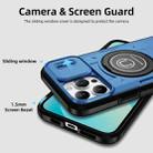 For iPhone 13 Pro Max Sliding Camshield TPU Hybrid PC Magnetic Holder Phone Case(Sky Blue) - 3