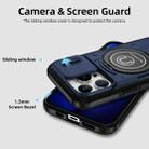 For iPhone 13 Pro Sliding Camshield TPU Hybrid PC Magnetic Holder Phone Case(Dark Blue) - 3