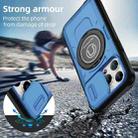 For iPhone 13 Pro Sliding Camshield TPU Hybrid PC Magnetic Holder Phone Case(Sky Blue) - 2