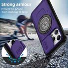 For iPhone 13 Pro Sliding Camshield TPU Hybrid PC Magnetic Holder Phone Case(Purple) - 2