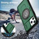For iPhone 12 Pro Max Sliding Camshield TPU Hybrid PC Magnetic Holder Phone Case(Dark Green) - 2