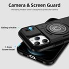 For iPhone 12 Pro Max Sliding Camshield TPU Hybrid PC Magnetic Holder Phone Case(Black) - 3