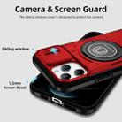 For iPhone 12 Pro Max Sliding Camshield TPU Hybrid PC Magnetic Holder Phone Case(Red) - 3