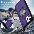 For iPhone 12 Pro Max Sliding Camshield TPU Hybrid PC Magnetic Holder Phone Case(Purple) - 2