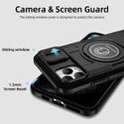 For iPhone 11 Pro Max Sliding Camshield TPU Hybrid PC Magnetic Holder Phone Case(Black) - 3