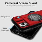 For iPhone 11 Pro Max Sliding Camshield TPU Hybrid PC Magnetic Holder Phone Case(Red) - 3