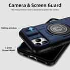 For iPhone 11 Pro Max Sliding Camshield TPU Hybrid PC Magnetic Holder Phone Case(Dark Blue) - 3