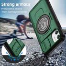 For iPhone 11 Sliding Camshield TPU Hybrid PC Magnetic Holder Phone Case(Dark Green) - 2