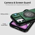 For iPhone 11 Sliding Camshield TPU Hybrid PC Magnetic Holder Phone Case(Dark Green) - 3