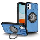 For iPhone 11 Sliding Camshield TPU Hybrid PC Magnetic Holder Phone Case(Sky Blue) - 1