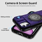 For iPhone 11 Sliding Camshield TPU Hybrid PC Magnetic Holder Phone Case(Purple) - 3