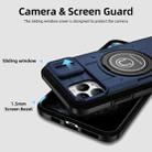 For iPhone 11 Pro Sliding Camshield TPU Hybrid PC Magnetic Holder Phone Case(Dark Blue) - 3