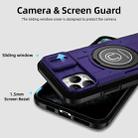 For iPhone 11 Pro Sliding Camshield TPU Hybrid PC Magnetic Holder Phone Case(Purple) - 3