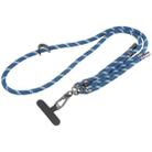 Twill Weave Adjustable Mobile Phone Anti-lost Long Lanyard(Dark Blue) - 1