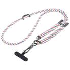 Twill Weave Adjustable Mobile Phone Anti-lost Long Lanyard(Black White Red) - 1