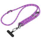 Twill Weave Adjustable Mobile Phone Anti-lost Long Lanyard(Purple) - 1