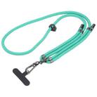 Twill Weave Adjustable Mobile Phone Anti-lost Long Lanyard(Green Blue) - 1