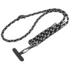 Twill Weave Adjustable Mobile Phone Anti-lost Long Lanyard(Black White Wave) - 1