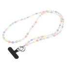 Simple Oval Shape Multicolor Long Bead Chain Phone Anti-lost Neck Crossbody Lanyard(Colorful) - 1