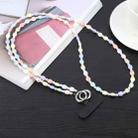 Simple Oval Shape Multicolor Long Bead Chain Phone Anti-lost Neck Crossbody Lanyard(Colorful) - 2