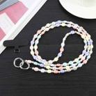 Simple Oval Shape Multicolor Long Bead Chain Phone Anti-lost Neck Crossbody Lanyard(Colorful) - 3