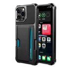 For iPhone 15 Pro ZM02 Card Slot Holder Phone Case(Black) - 1