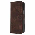 For Samsung Galaxy Z Fold3 5G YX0080 Grid Butterfly Embossed Pattern Flip Leather Phone Case with Lanyard(Coffee) - 2
