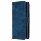 For Samsung Galaxy Z Fold4 YX0080 Grid Butterfly Embossed Pattern Flip Leather Phone Case with Lanyard(Dark Blue) - 2