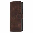 For Samsung Galaxy Z Fold4 YX0080 Grid Butterfly Embossed Pattern Flip Leather Phone Case with Lanyard(Coffee) - 2