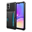 For Samsung Galaxy A05 ZM02 Card Slot Holder Phone Case(Black) - 1