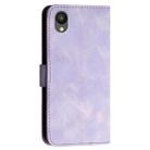 For Samsung Galaxy A23 JE Version YX0080 Grid Butterfly Embossed Pattern Flip Leather Phone Case with Lanyard(Light Purple) - 3