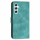 For Samsung Galaxy A35 YX0080 Grid Butterfly Embossed Pattern Flip Leather Phone Case with Lanyard(Light Blue) - 3
