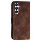 For Samsung Galaxy M35 YX0080 Grid Butterfly Embossed Pattern Flip Leather Phone Case with Lanyard(Coffee) - 3