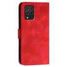 For Samsung Galaxy M62 YX0080 Grid Butterfly Embossed Pattern Flip Leather Phone Case with Lanyard(Red) - 3
