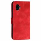 For Samsung Galaxy XCover6 Pro YX0080 Grid Butterfly Embossed Pattern Flip Leather Phone Case with Lanyard(Red) - 3
