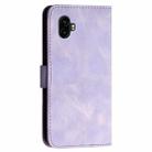 For Samsung Galaxy XCover6 Pro YX0080 Grid Butterfly Embossed Pattern Flip Leather Phone Case with Lanyard(Light Purple) - 3