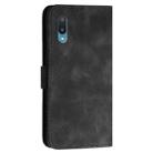 For Samsung Galaxy A02 YX0080 Grid Butterfly Embossed Pattern Flip Leather Phone Case with Lanyard(Black) - 3