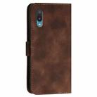 For Samsung Galaxy A02 YX0080 Grid Butterfly Embossed Pattern Flip Leather Phone Case with Lanyard(Coffee) - 3