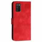 For Samsung Galaxy A02s YX0080 Grid Butterfly Embossed Pattern Flip Leather Phone Case with Lanyard(Red) - 3