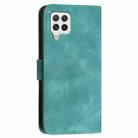 For Samsung Galaxy A22 4G YX0080 Grid Butterfly Embossed Pattern Flip Leather Phone Case with Lanyard(Light Blue) - 3