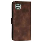 For Samsung Galaxy A22 5G YX0080 Grid Butterfly Embossed Pattern Flip Leather Phone Case with Lanyard(Coffee) - 3