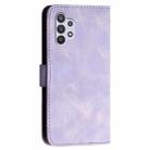For Samsung Galaxy A32 5G YX0080 Grid Butterfly Embossed Pattern Flip Leather Phone Case with Lanyard(Light Purple) - 3