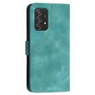For Samsung Galaxy A52 YX0080 Grid Butterfly Embossed Pattern Flip Leather Phone Case with Lanyard(Light Blue) - 3