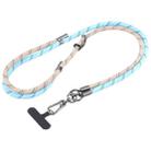 Color Match Adjustable Mobile Phone Anti-lost Long Lanyard(Blue Khaki) - 1