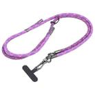 Color Match Adjustable Mobile Phone Anti-lost Long Lanyard(Purple) - 1