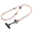 Color Match Adjustable Mobile Phone Anti-lost Long Lanyard(White Orange) - 1