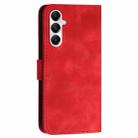 For Samsung Galaxy S24 FE 5G YX0080 Grid Butterfly Embossed Pattern Flip Leather Phone Case with Lanyard(Red) - 3